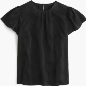 NWT J CREW Drapey Crepe Cap-sleeve Top Size 4
